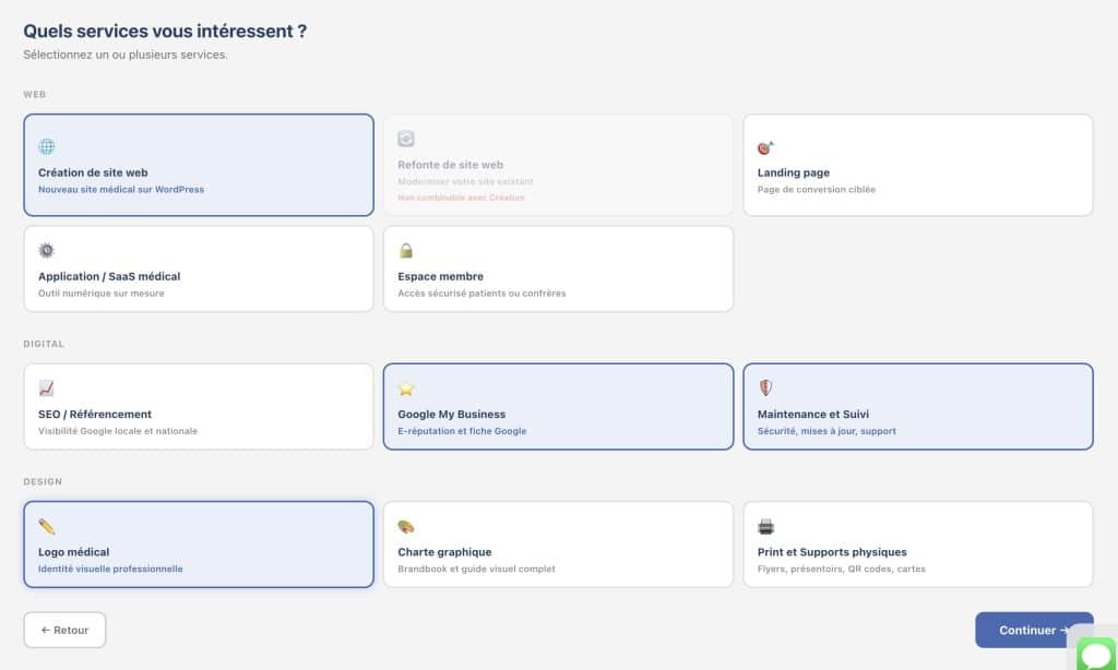 Prix site web professionnel de santé : estimez votre budget en 2 minutes